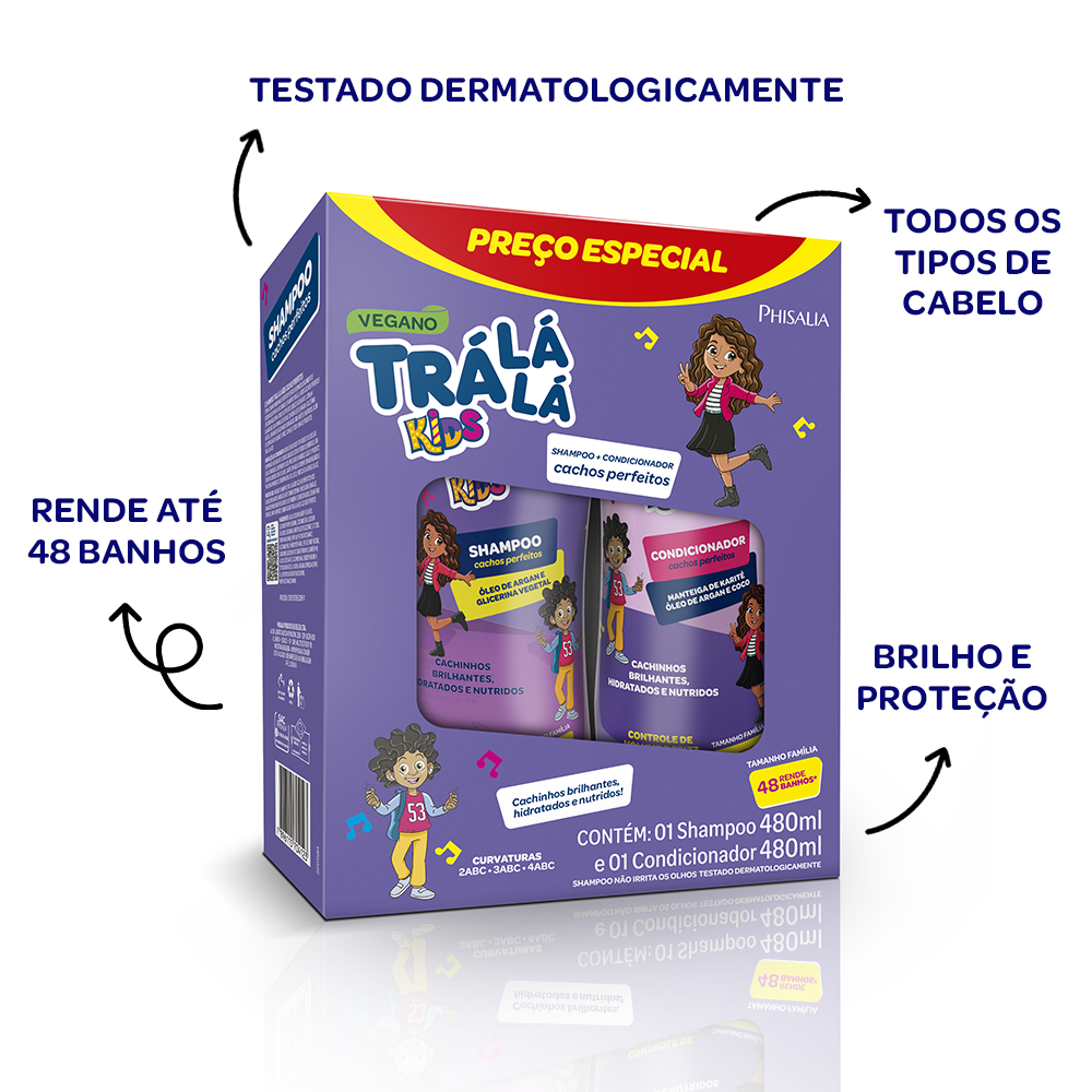 Kit Cachos Perfeitos (Shampoo + Condicionador) 480ml