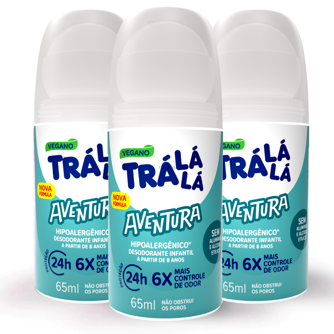 Kit Desodorante Roll-on Aventura (3 unidades de 65ml)