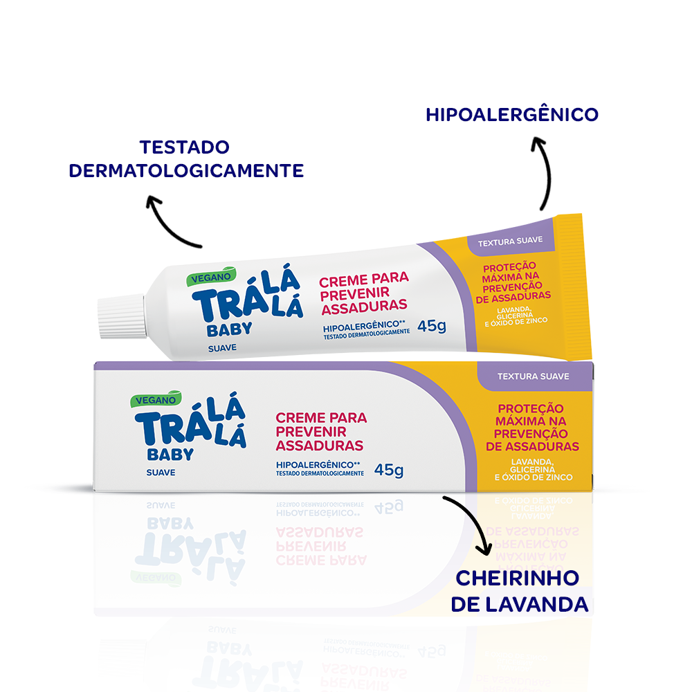 Creme p/ Prevenir Assaduras Trá Lá Lá Baby - Suave (45g)