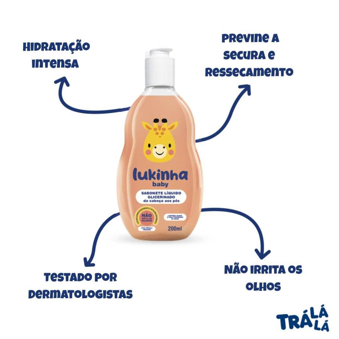 Kit Sabonete Liquido Glicerinado Lukinha (200 ml)