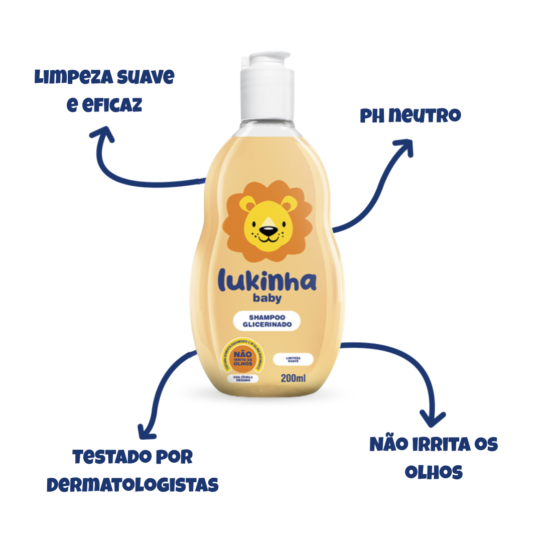 Kit Shampoo Glicerinado Lukinha (200 ml)