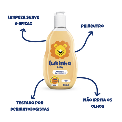 Kit Shampoo Glicerinado Lukinha (200 ml)