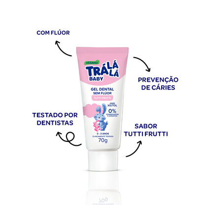 Gel Dental Sem Flúor Tutti-Frutti 70g
