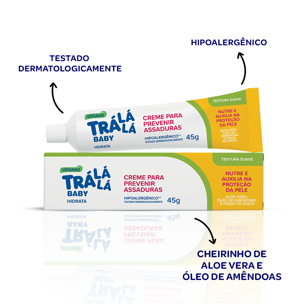 Creme p/ Prevenir Assaduras Trá Lá Lá Baby - Hidrata (45g)
