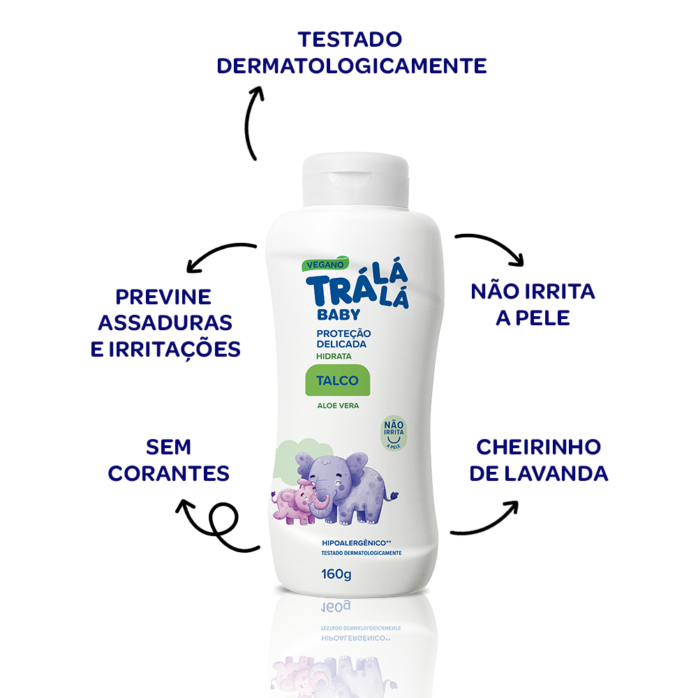 Talco Trá Lá Lá Baby - Hidrata (160g)