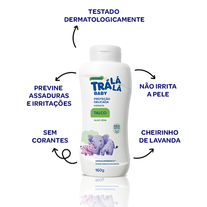 Talco Trá Lá Lá Baby - Hidrata (160g)