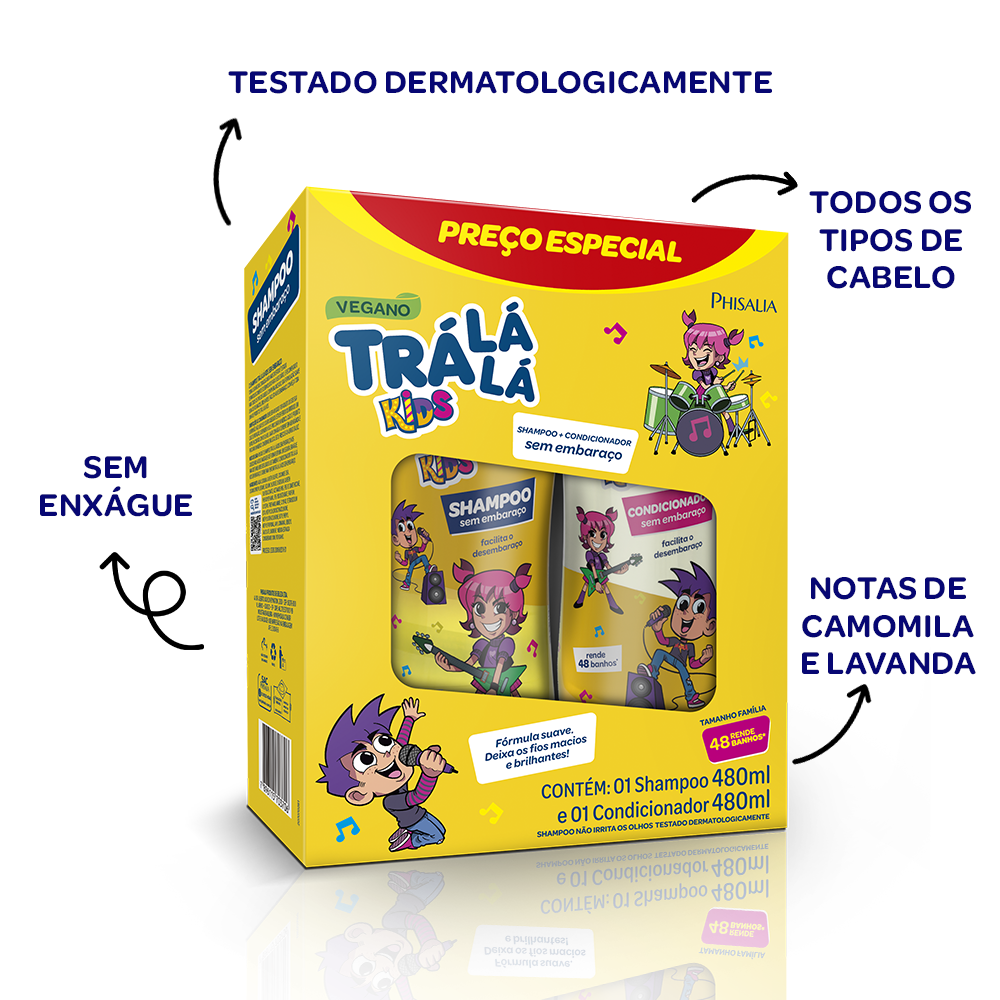 Kit Sem Embaraço (Shampoo + Condicionador) 480ml