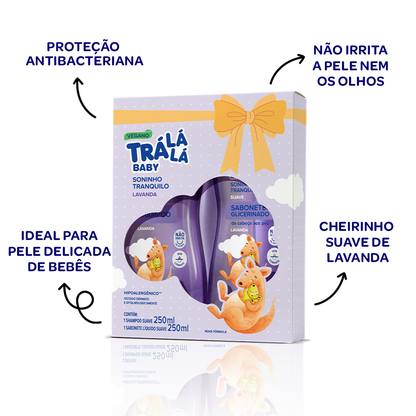 Kit Shampoo (250ml) + Sabonete Líquido da Cabeça aos Pés (250ml) Trá Lá Lá Baby - Suave