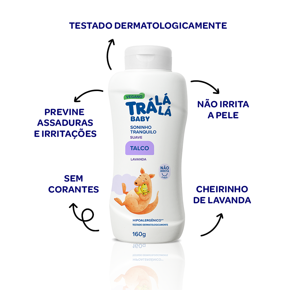 Talco Trá Lá Lá Baby - Suave (160g)